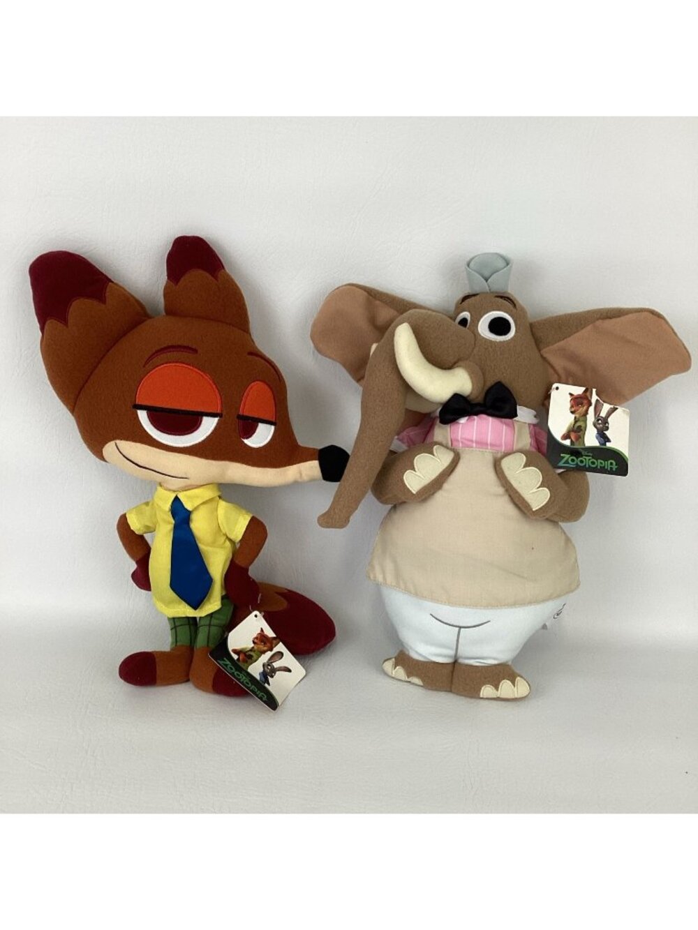 Disney Zootopia Jerry Jumbeaux Jr Elephant Nick Wilde Fox Plush Toy Lot New TAGS
